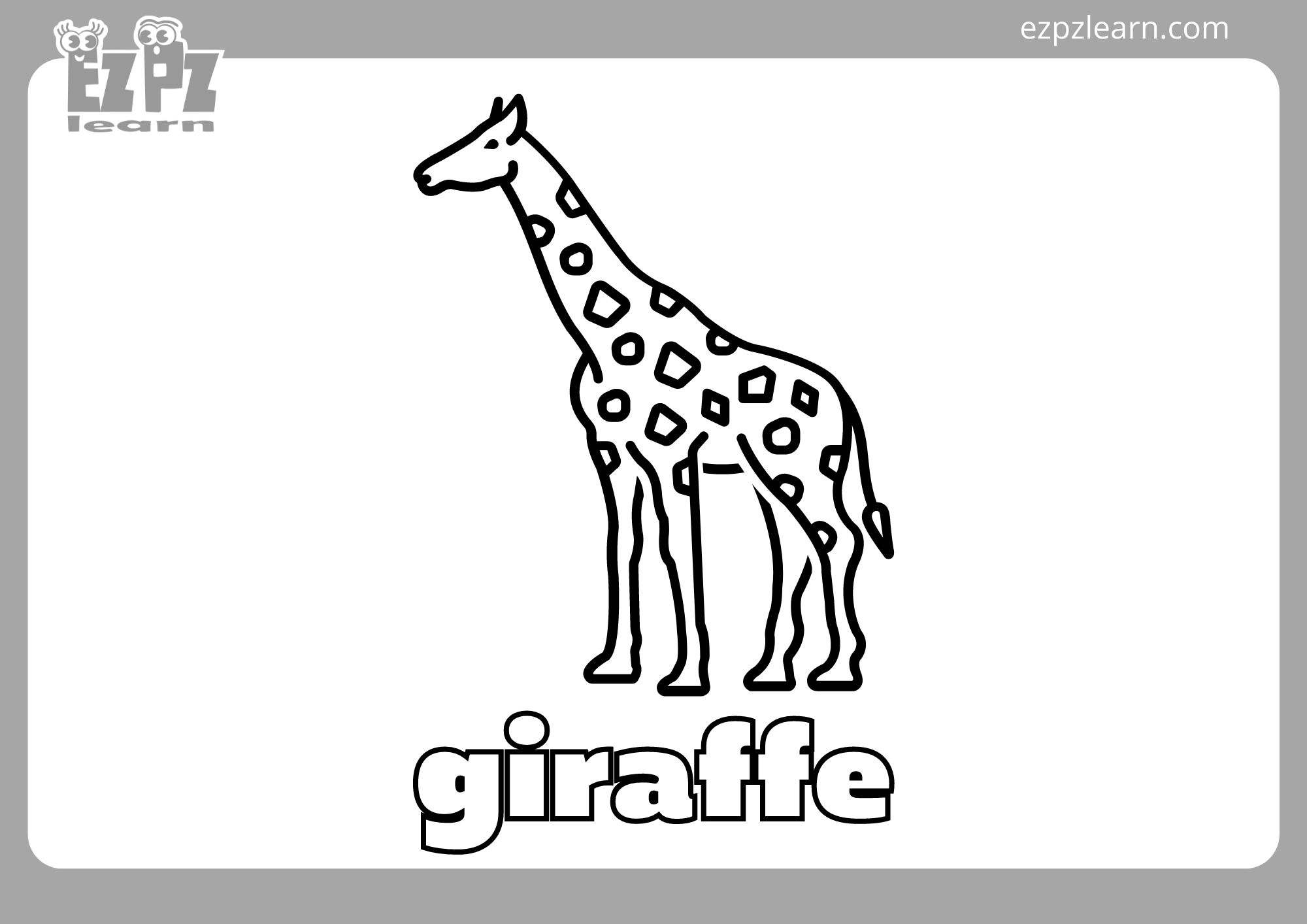 Giraffe Coloring Page